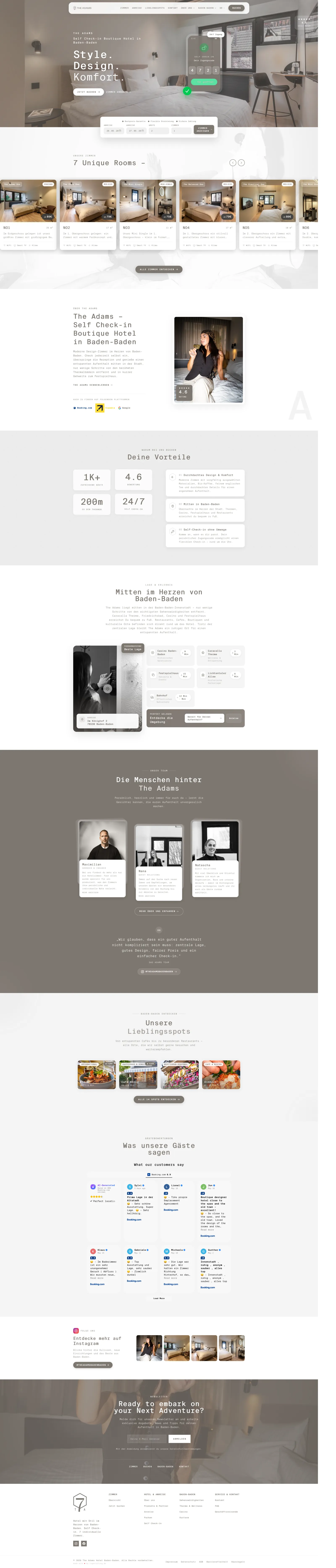 adamshotel.de — Live-Screenshot der neuen Webseite