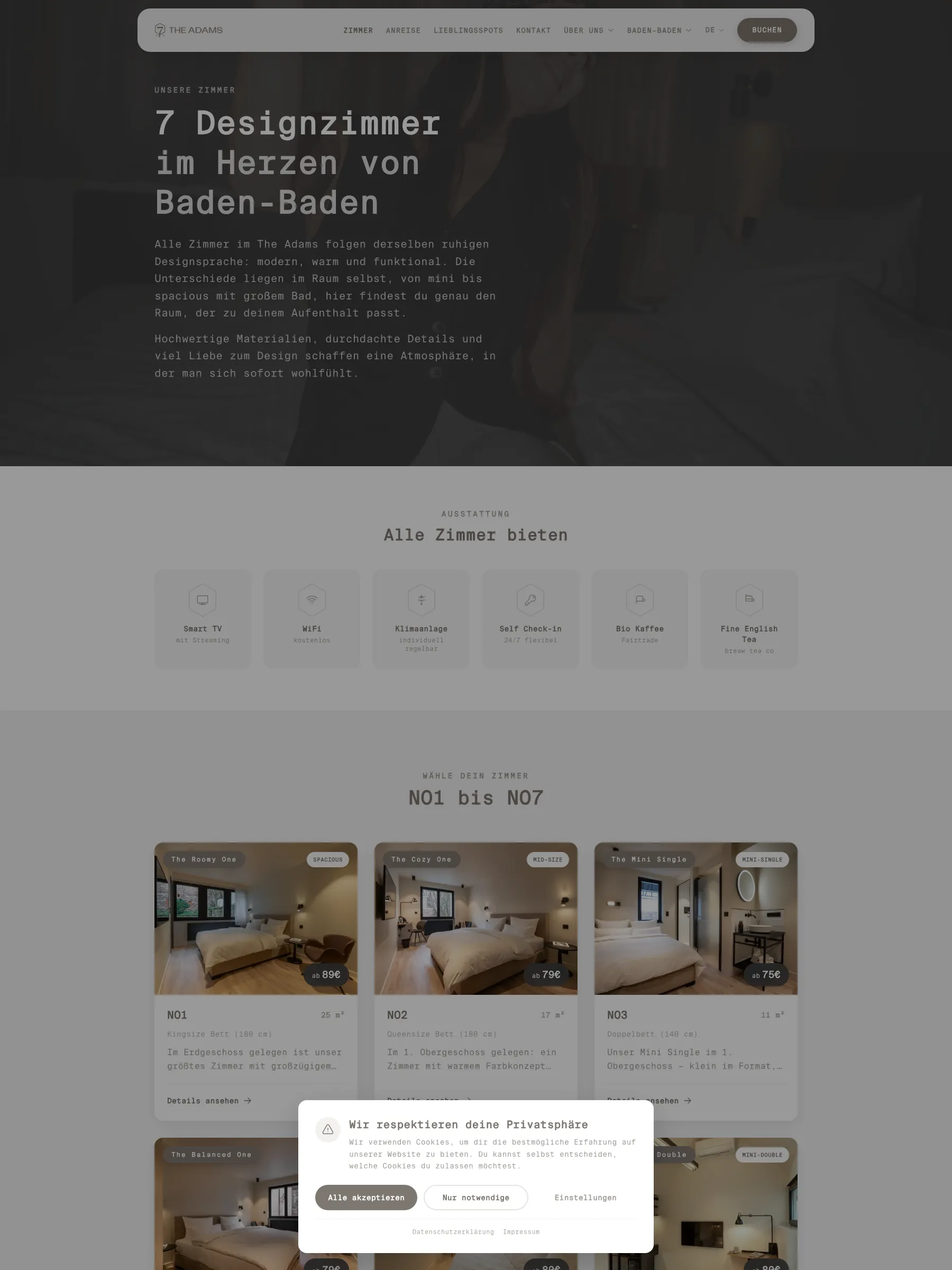 adamshotel.de/zimmer — 7 Zimmer-Hubs