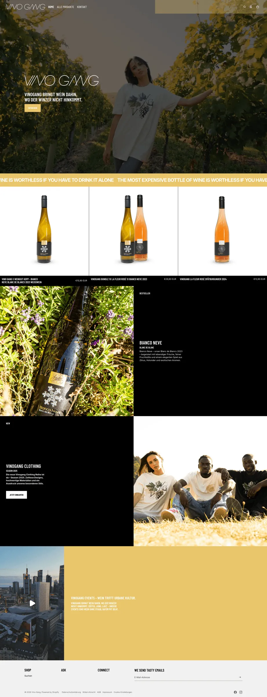 Vino Gang Webshop — Live-Vorschau