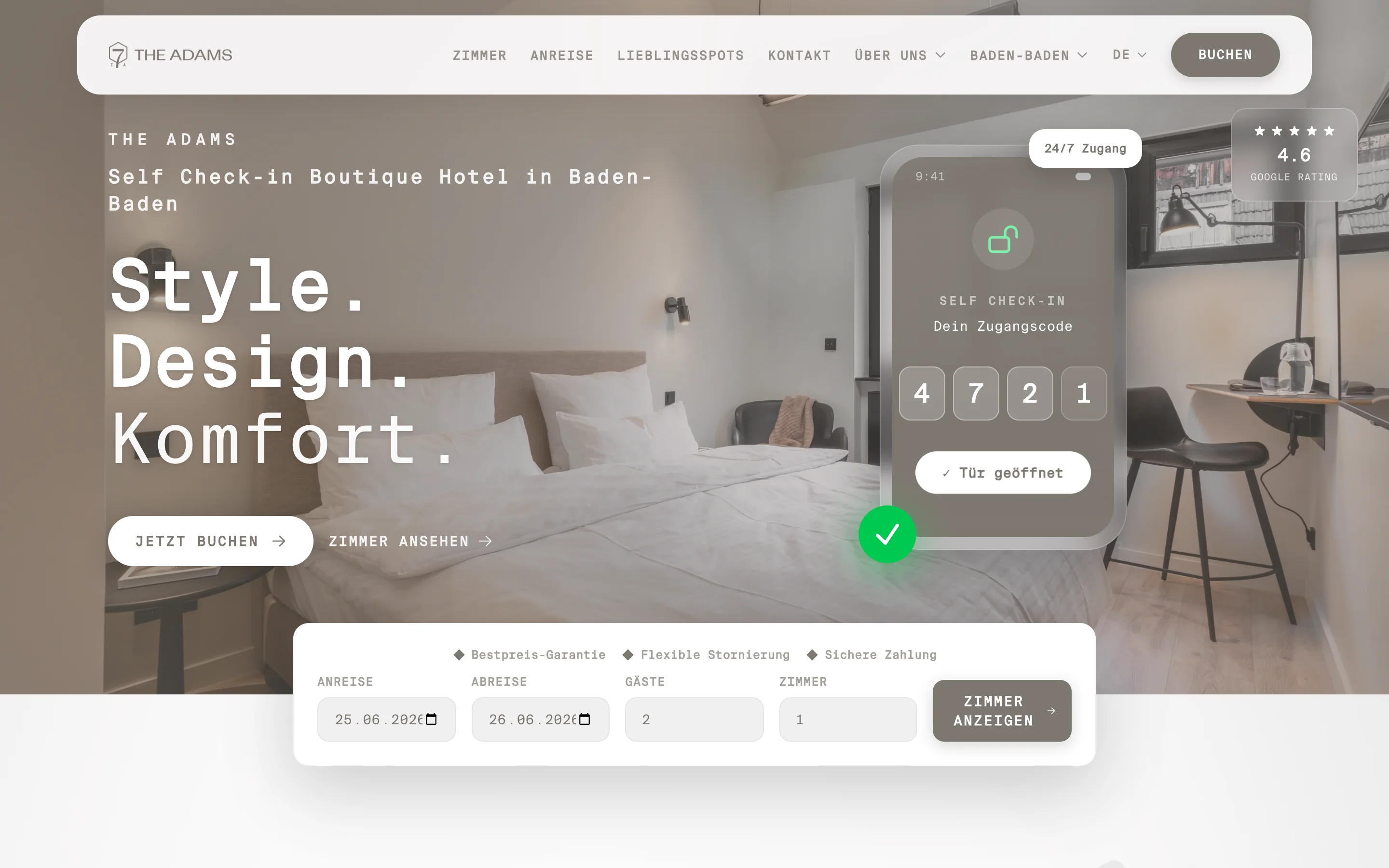 Adams Hotel Baden-Baden — Hotel SEO & Website