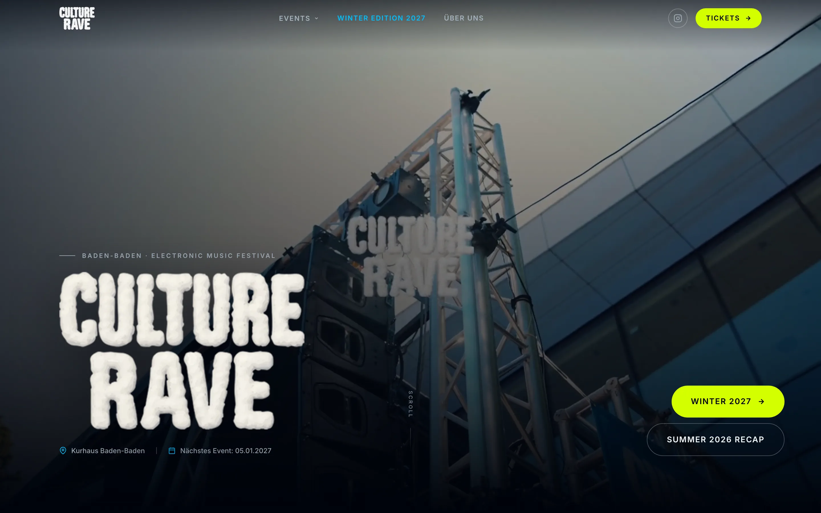 Culture Rave Website Baden-Baden — Webdesign und Entwicklung von LS Gestaltung