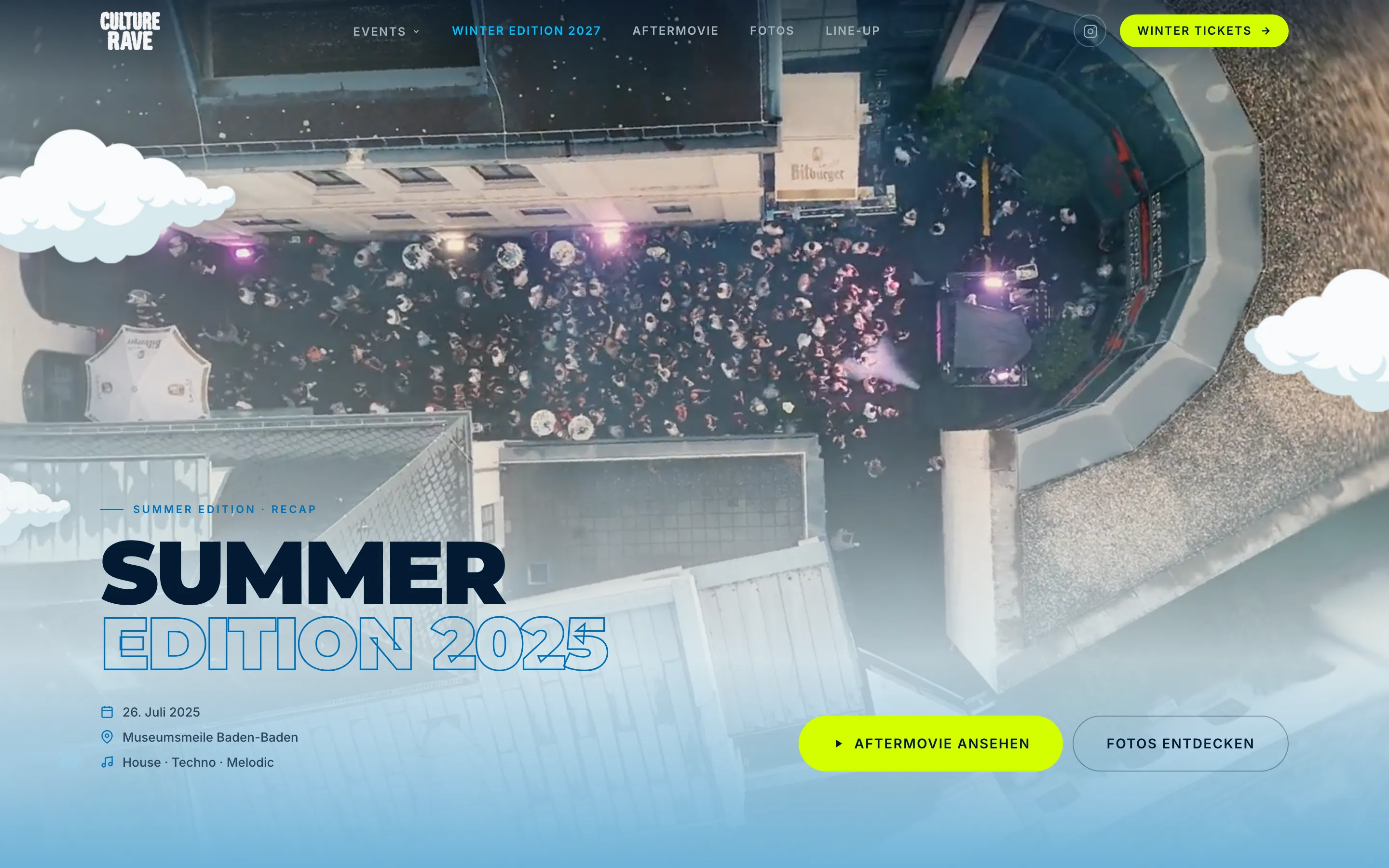 Culture Rave Summer Edition 2025 — Recap-Seite Museumsmeile