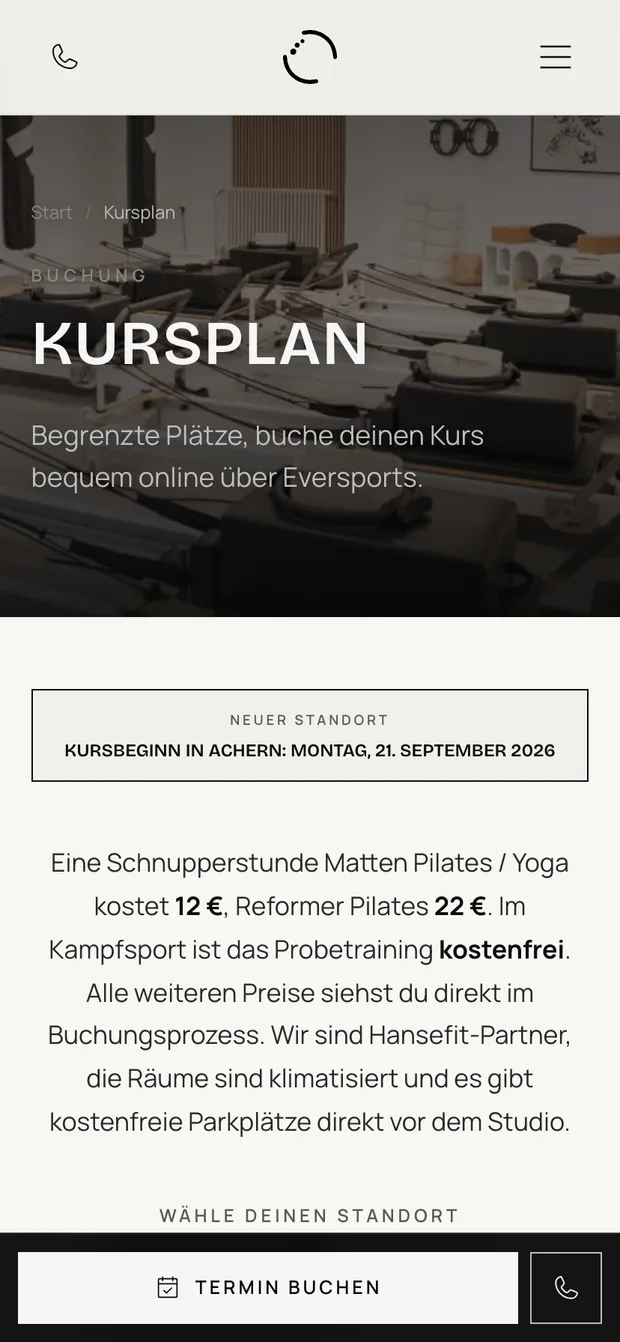 Kursplan REFORMOTION mobil